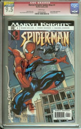 Marvel Knights Spider - Man 1 Cgc 9.  5 White Pages