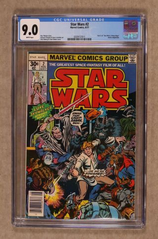 Star Wars (marvel) 2 1977 1st Printing Cgc 9.  0 0339157011