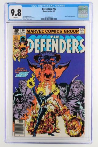 Defenders 96 - Near - Cgc 9.  8 Nm/m Marvel 1981 - Ghost Rider App