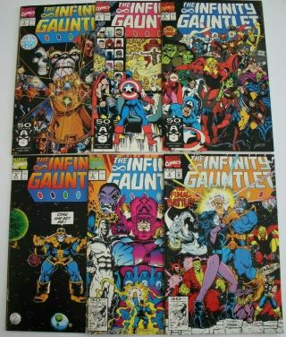 Infinity Gauntlet Complete Set 1 2 3 4 5 6 Avengers Endgame Thanos Marvel Key Vf