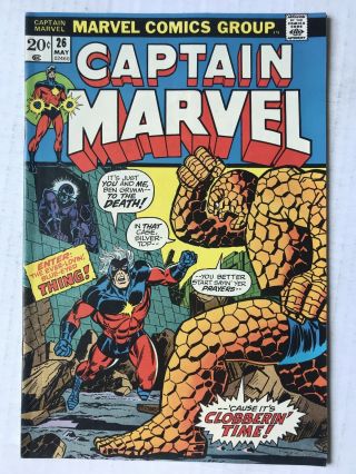 Captain Marvel 26 May 1973 1st Thanos On Cover / Minor Appearance