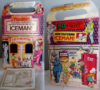 Iceman Promo Hardees 3d Theater Mini Comic & Box Marvelmania Rare Vfnm