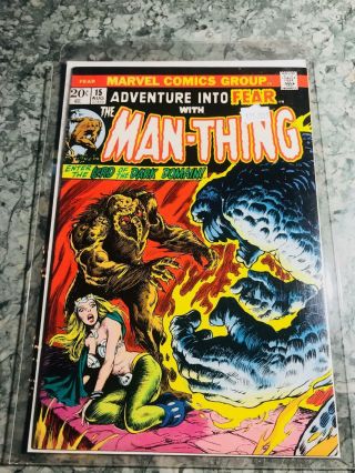 The Man - Thing 15 Adventure Into Fear Vintage Comic Book Key B2 - 160