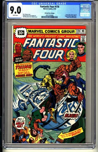 Fantastic Four 170 " 30 Cent " Price Variant Cgc 9.  0 Wp Marvel 5/76 Doctor Doom