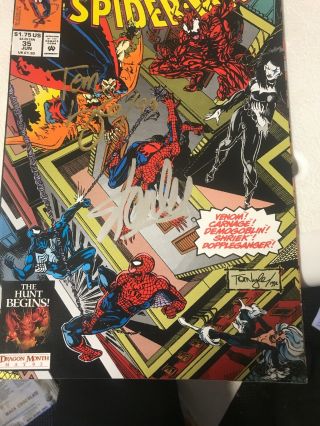 Spider - Man 35 Maximum Carnage 4 Of 14 Venom,  Carnage,  Signed By Stan Lee
