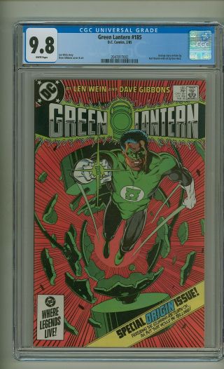 Green Lantern 185 (cgc 9.  8) White Pgs; Origin Green Lantern; 1985 (c 24940)