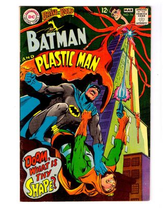Brave And The Bold 76 In Vf,  1968 Dc Silver Age Comic With Plastic Man & Batman