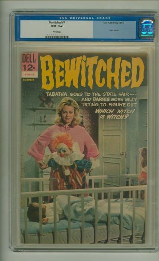 Bewitched 7 (cgc 9.  2) White Pages; Photo Cover; Dell Publishing; 1966 (c 24969)
