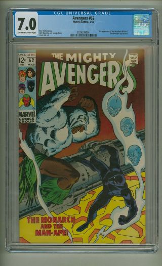 Avengers 62 (cgc 7.  0) Ow/w Pages; 1st App.  Man - Ape; Black Knight; 1969 (c 24178)