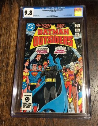 Batman And The Outsiders 1 Cgc 9.  8⭐️⭐️classic Cover