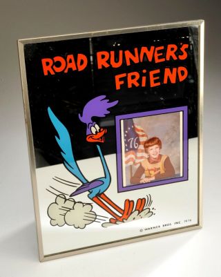 1976 Warner Bros.  Inc.  Road Runner Mirror Picture Frame 8x10” Friendly Fotos