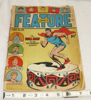 Feature Comics The Doll Man Comic Book June 1946 No.  99
