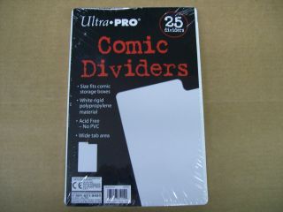 Package Of 25 Ultra Pro Archival Safe Comic Book Dividers
