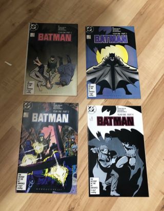 Batman 404,  405,  406,  407: Year One Part 1 - 4,  Frank Miller (1987) Full Run