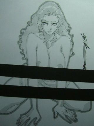 Moana Girl Sexy Busty Sketch Pinup - Daikon Art