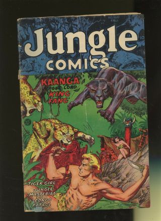 Jungle Comics 160 Gd,  2.  5 1 Book Fiction House King Fang Leopards 1953