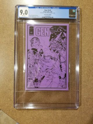 Gen 13 1 Image Comics Special Ashcan Edition 1 Cgc 9.  0 White Pages Rare