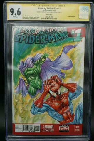 Spider - Man 1 Cgc 9.  6 Art Sketch Ss Mysterio Shelby Robertson