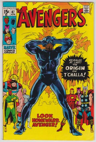 Avengers 87 F,  6.  5 Origin Of The Black Panther Sal Buscema Art