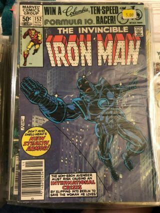 Iron Man 152 (newsstand) Fn Layton Romita 1st Stealth Armor Living Laser