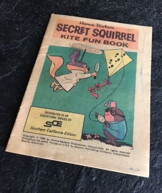 Secret Squirrel 1966 Kite Fun Comic Book California Edison Giveaway