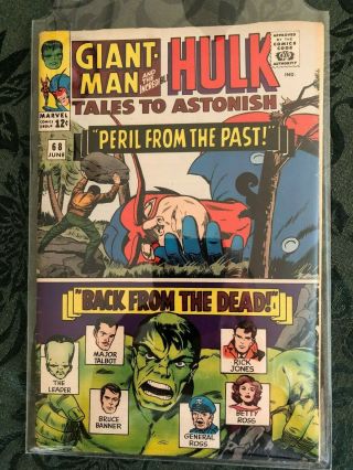 Tales To Astonish 68 June 1965 Giant - Man Hulk Stan Lee First Jack Kirby Vf