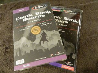 100 Bcw Silver Age Thick Comic Book Bags And Boards - Acid - Archival