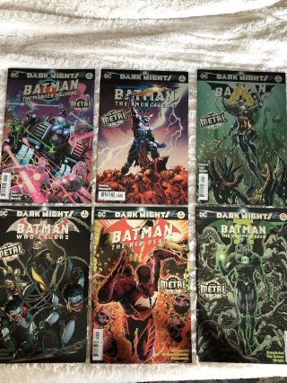 Batman Who Laughs 1 (metal) 1st Print And 5 Other 1st Print Tie - In