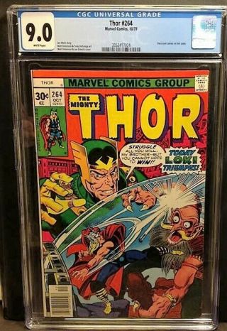 Thor 264 Cgc 9.  0 2053417024 - Destroyer Cameo On Last Page.