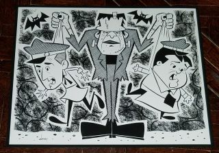 Abbott & Costello Meet Frankenstein 11x14 Print By Patrick Owsley Universal