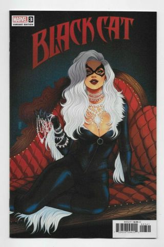Black Cat 3 Marvel Comics 2019 Jen Bartel 1:25 Variant Cover Spider - Man