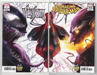 Spider - Man 800 & Venom 1 Connecting Mattina Variant Cover Set Midtown