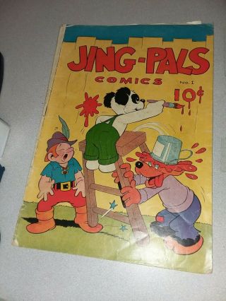 Jing - Pals Comics 1 February 1946 Victory Publ Golden Age Funny Animal 1st Print