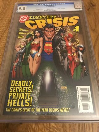 Identity Crisis 1 Cgc 9.  8 Nm/mt White Pages 1st Print