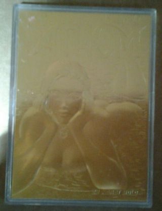 Very Rare Fathom 0 Top Cow Sculptured Gold Card 23 Karat Michael Turner 0267