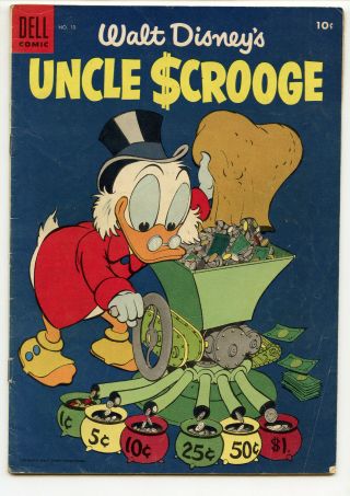 Jerry Weist Estate: Walt Disney’s Uncle Scrooge 10 (dell 1955) Vg Barks No Res