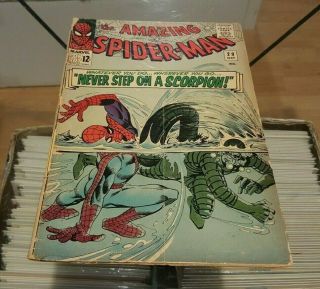 Spider - Man 29 Steve Ditko Cover & Art; 2nd Appearance Of Scorpion Vg