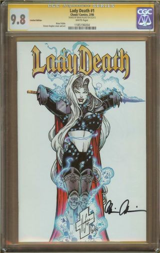 Lady Death 1 Limited Edition Cgc 9.  8 Signature Series Brian Pulido 1185196004