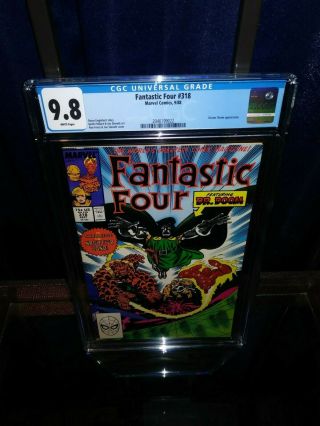 Fantastic Four 318 Cgc 9.  8 - Dr.  Doom - Nm/mt 1988 Key Issue