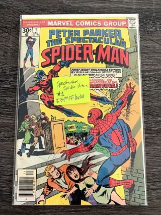 Peter Parker The Spectacular Spider - Man 1 Marvel Comics Vf/nm/nm,  (1976) Buscema