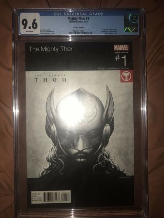 The Mighty Thor 1 Cgc 9.  6 Variant Edition Mike Deodato Jr Cover.  Jane Foster