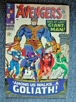 1966 Marvel Comics The Avengers 28 1st Collector Giant - Man Becomes Goliath