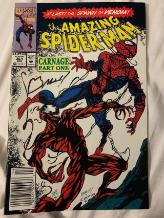 Spiderman Man 361 Newsstand Edition Nm,  Cgc Cbcs Signed By Mark Bagley