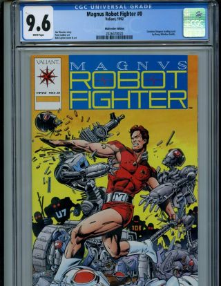 Magnus Robot Fighter 0 (1992) Mail Order Edition With Trading Card Cgc 9.  6 Nm,