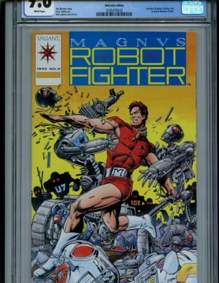 Magnus Robot Fighter 0 (1992) Mail Order Edition with Trading Card CGC 9.  6 NM, 2