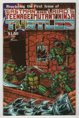 Teenage Mutant Ninja Turtles 1 Vf 8.  0 4th Print 1985 Mirage