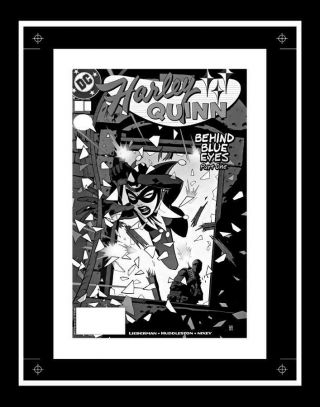 Terry Dodson Harley Quinn 33 Rare Production Art Cover Mono