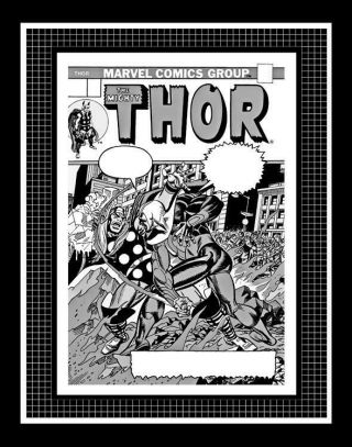 Gil Kane Thor 208 Rare Production Art Cover Monotone