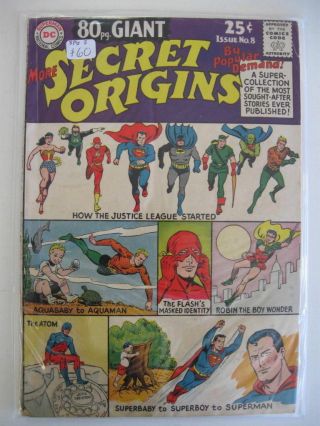 Secret Origins 8 (80 Page Giant) Justice League,  Aquaman,  Flash More Guide $65