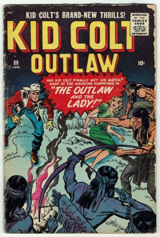 Kid Colt Outlaw 88 (atlas,  Jan 1960) Raw – Western,  Jack Kirby Cover